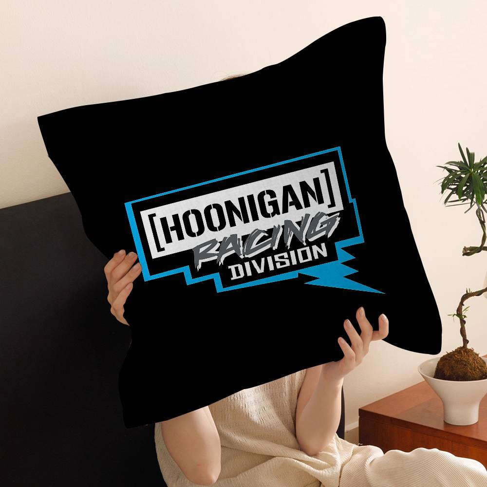 Hoonigan Driven By Passion Логотип гоночной команды Персонализированная подушка Чехол-пыльник Спальня Детская Вечеринка Декор Наволочка Подарок на день рождения