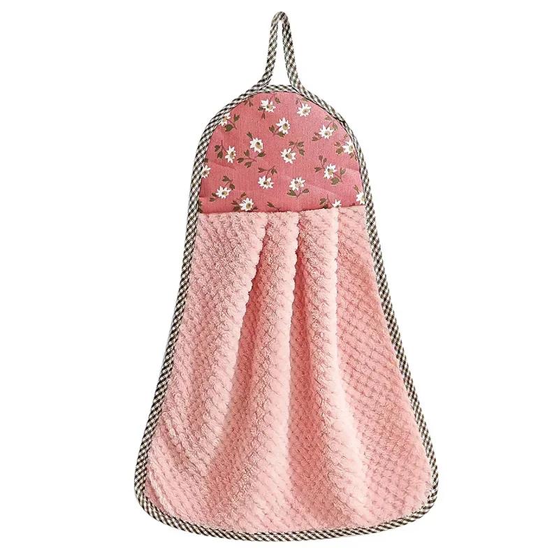 Коралловое бархатное полотенце для рук, впитывающее полотенце, утолщенное кухонное полотенце, тряпка для уборки, полотенца для мытья посуды, бытовая химия