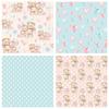 Бумага для скрапбукинга в стиле «Медвежонок» в детском стиле, упаковка из 24 листов, крафт-бумага ручной работы, фоновый коврик для рукоделия