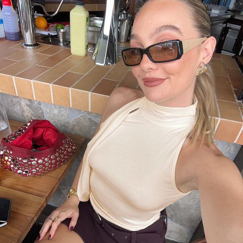 Однотонный бант халтер женский без рукавов облегающий майка уличный стиль мода простой дизайн