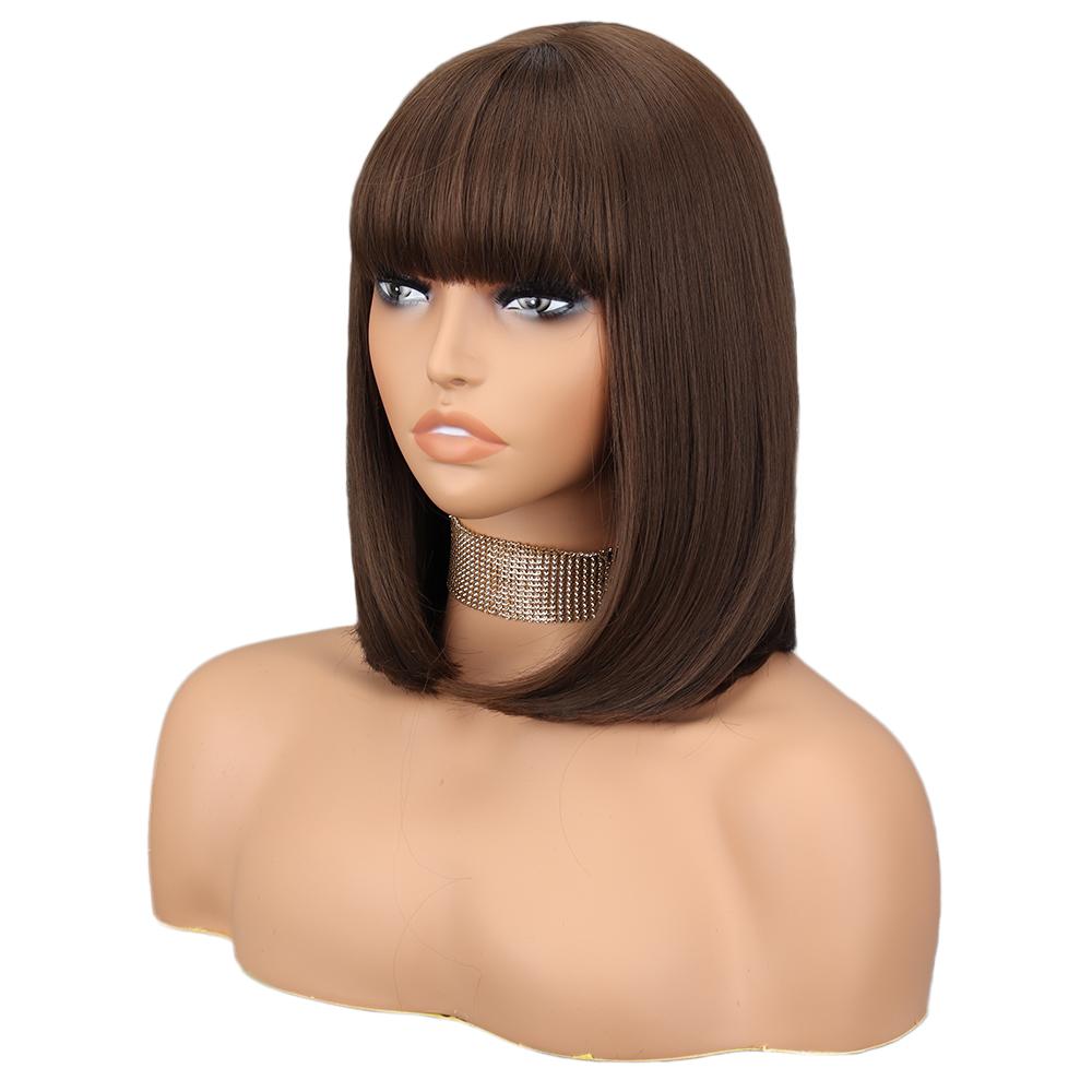 LISI HAIR Короткие парики Боб лавандового фиолетового цвета с челкой Синтетический красочный парик для косплея на каждый день для женщин из натуральных волос