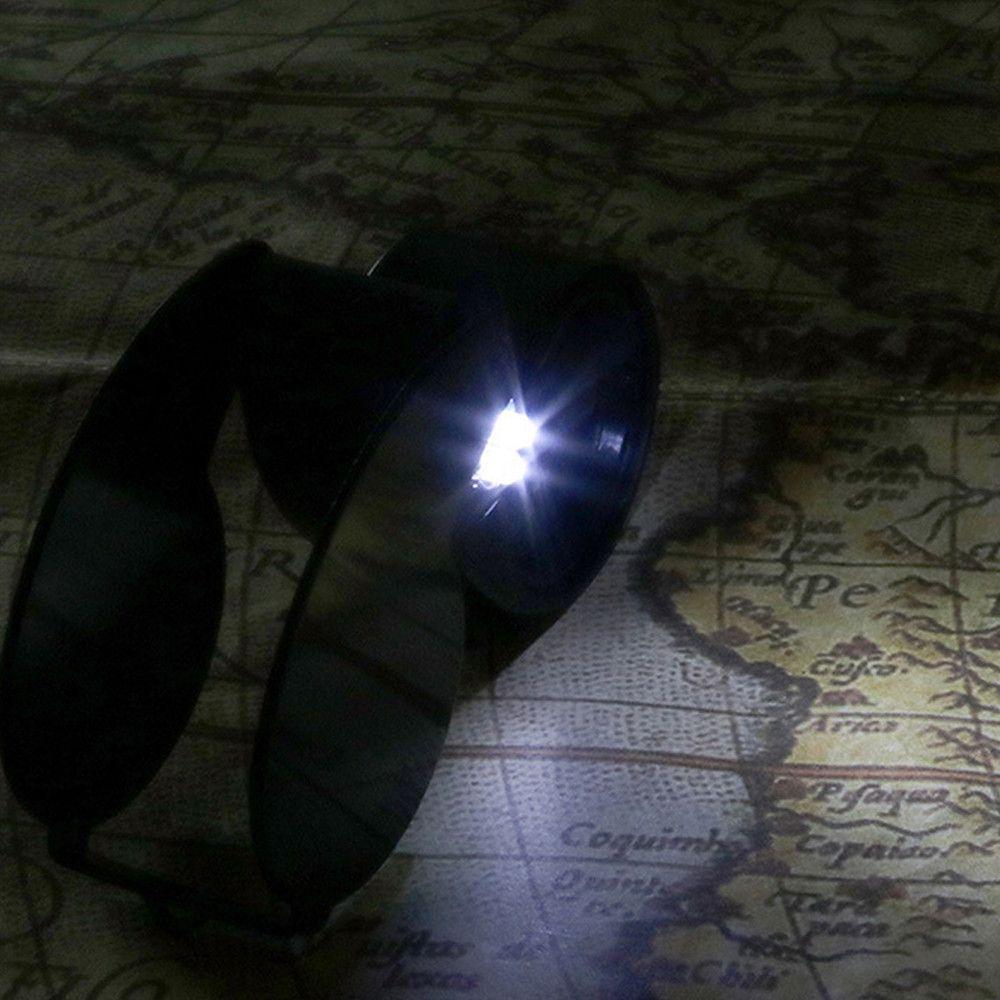 Портативная 40-кратная мини-ювелирная лупа со светодиодной подсветкой для очков