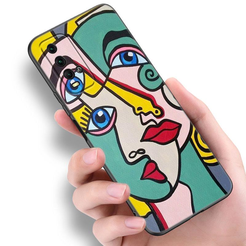 Picasso Abstract Art Painting Phone Case For Xiaomi Redmi Note 5 6 9T K20 K40 K50 Pro 7A 8A 9A 9C 9i 10A 10C A1 S2 Black Cover