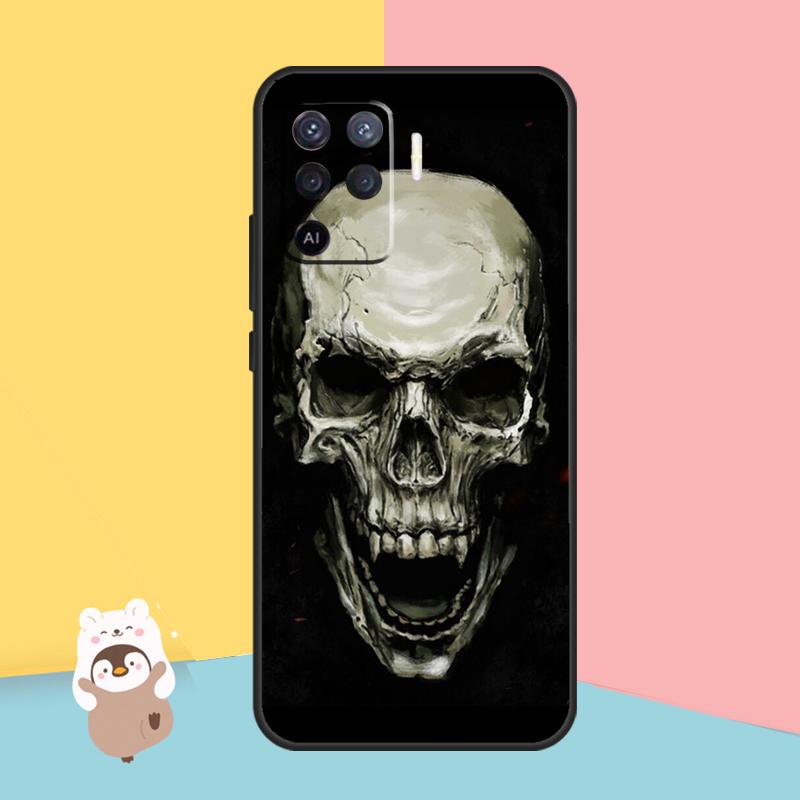 Gothic Fashion Skull Case For OPPO A74 A93 A83 A91 A53S A9 A5 A31 A53 2020 A15 A16 A1K A52 A72 A94 A54 Cover