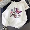 Fashion Bonjour Paris Text Print Hoodies 2025 Casual Vintge Y2k Sweatshirts Clothes Women Men Graphic Gothic Pullovers Hooded