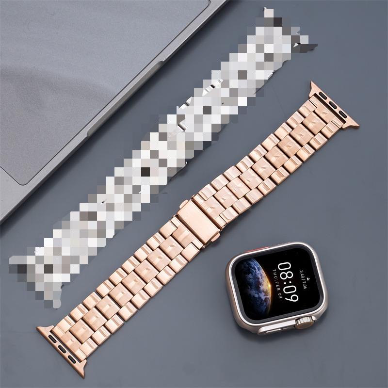 Ремешок из нержавеющей стали для Apple Watch Ultra1/2/3 49 мм Металлический браслет для iWatch 11 10 9 8 SE3 46 мм 45 мм 41 42 мм 40 мм 44 мм Бизнес-ремешок