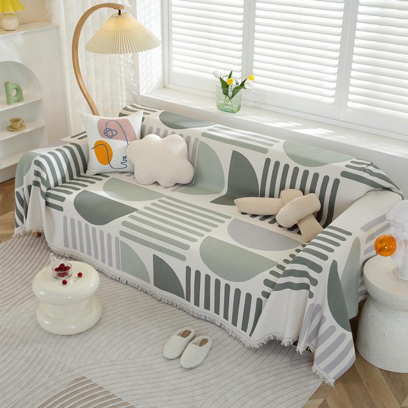 Диванные пледы Nordic Geometry для кемпинга, пикника, большого размера, для отдыха, пляжного полотенца, полиэстера, хлопкового диванного полотенца, одеяла