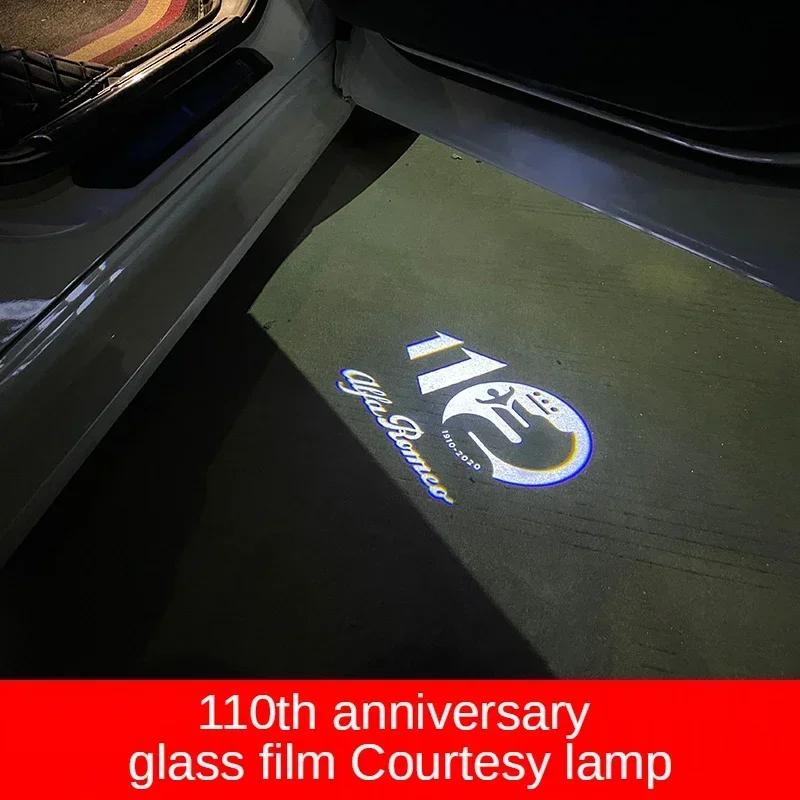 Car Stickers 2pcs LED Car Welcome Logo Light Door Projector Light For Alfa Romeo Giulia 952 Tonale Mito, Spider 159, Stelvio 94KB1