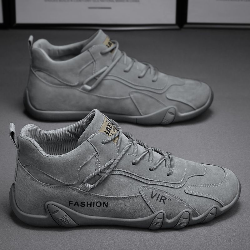 Fashion Men's Shoes Autumn Flat Bottomed Workwear Lightweight Anti Slip Men's Sports Construction Site Versatile Soft Soled Trendy Shoes