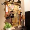 Hexagonal Self Adhesive Mirror Effect Wall Sticker Living Room Decal Decor