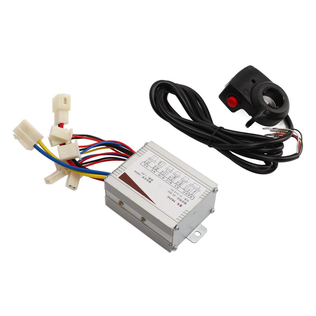 36V 500W Контроллер скорости двигателя Комплект дроссельной заслонки под палец Алюминиевый сплав Комплект для переоборудования электровелосипеда для электрического трехколесного велосипеда