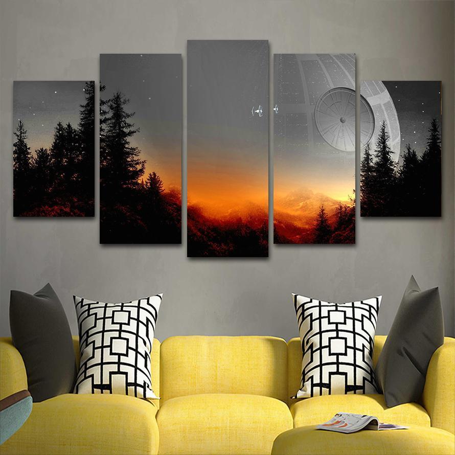 5 Pieces Wall Art Canvas Star Movie Painting Decorative Frames Home Living Room Decoration Posters and Prints On the Wall No Frame