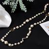 Европейские и американские модные бренды, стеклянный жемчуг, универсальные длинные колье, аксессуары, женские цепочки для свитеров.