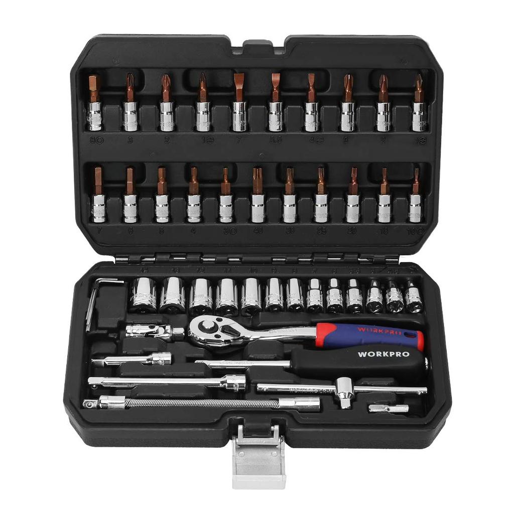 WORKPRO Socket Set 6.35mm (1/4") Offset