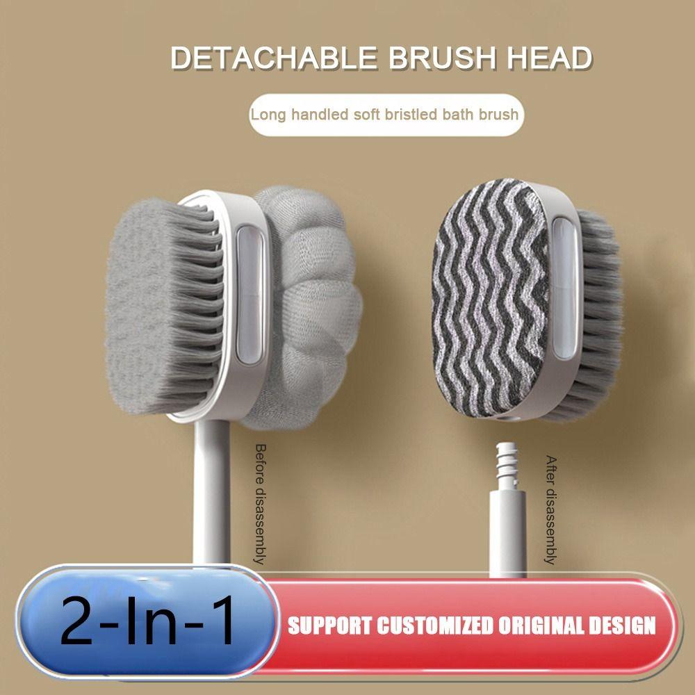 Back Rubbing Doubleside Bath Brush 2-in-1 Body Exfoliating Brush Creative Shower Brush