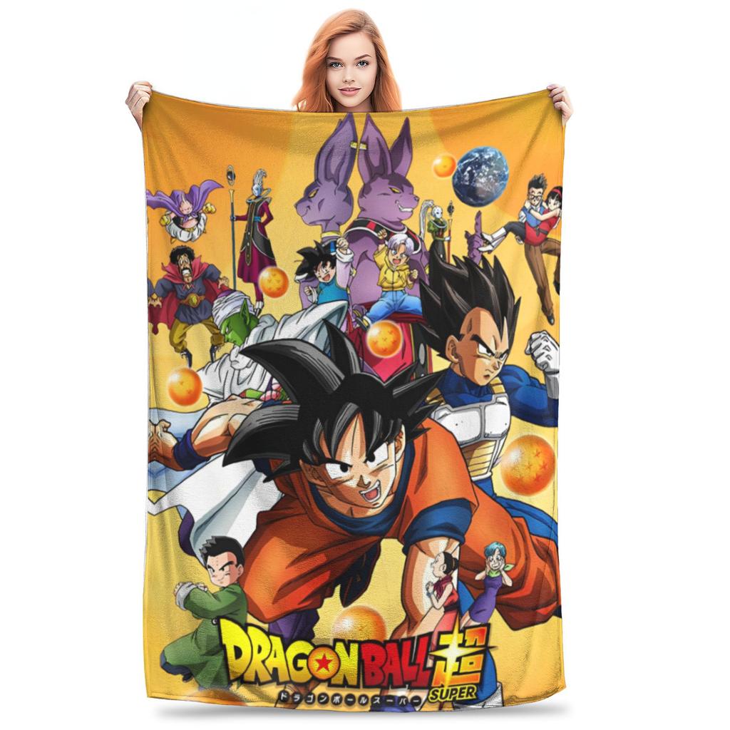 Dragon Ball Z фланелевые пледы японское мультяшное одеяло для постельного белья автомобильное супер теплое покрывало