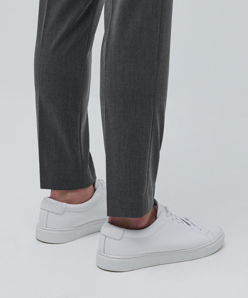 MUSINSA STANDARD Lightweight Skinny Hidden Elastic Waist Crop Slacks [Medium Gray]