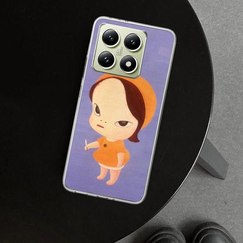 Чехол для телефона Y-Yoshitomo Nara для Xiaomi Redmi Note 15 14 13 12 11 Pro Plus 14S 12S 11S 11T 11E 10S 10 Персонализированные Fundas Red