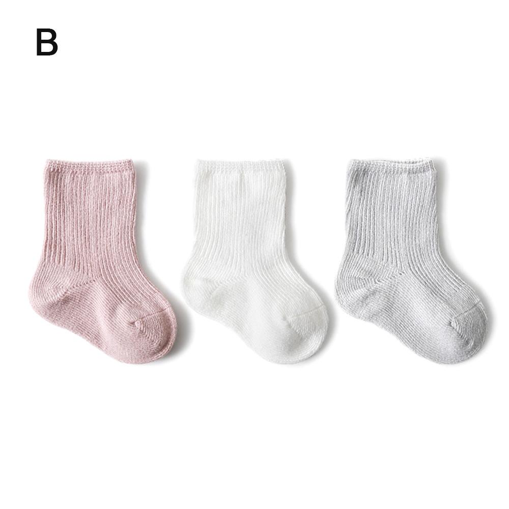 Новые хлопковые детские носки однотонные мягкие носки средней длины бесшовные носки для девочки мальчика
