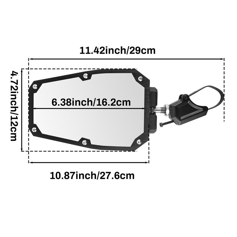 UTV 1.5" 2" Mirrors Side Rear View Mirrors for Polaris RZR Ranger Can-Am Maverick X3 Commander Defender Honda Pioneer 1000