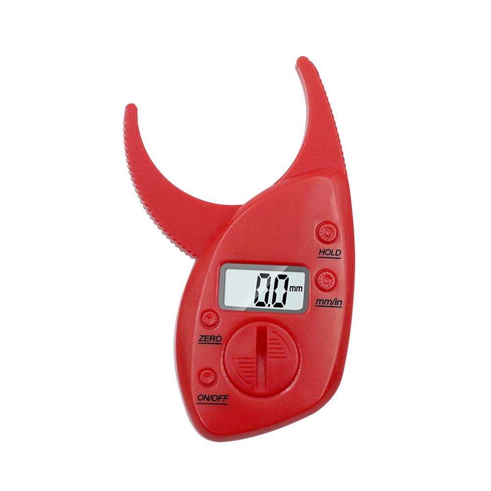 Body Caliper Clip Red Lcd Display Measuring Tool Portable Fitness Fat Analyzer For Accurate Fat Analysis Health Care