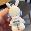 Космический Кролик Астронавт Брелок Мультяшный Подвеска ПВХ Кольцо для Ключей Кролик Аксессуары для Рюкзака Украшение Подарок