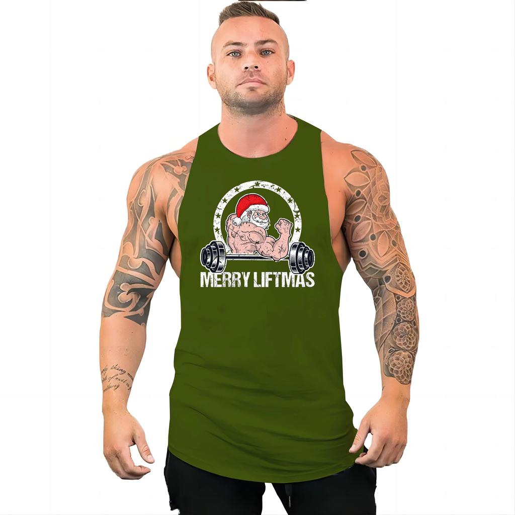 Мужской жилет для фитнеса Four Seasons, спортивный стиль, удобный дышащий жилет, разноцветный спортивный костюм с забавным принтом, быстросохнущий топ