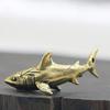 Shark Shark Statue Solid Brass Miniatures Figurines Personality Keychain Pendant  Car Keychain