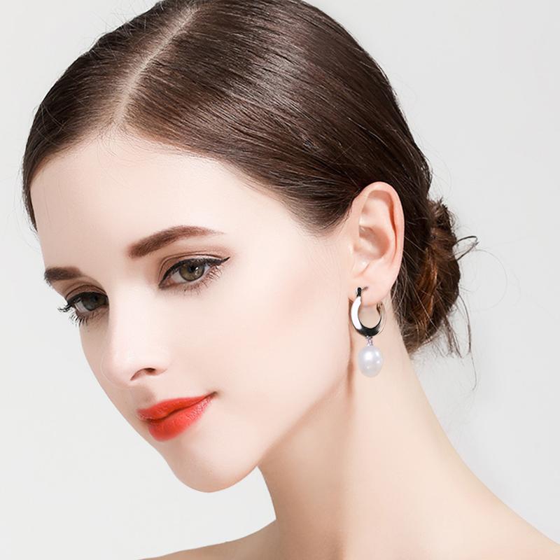 seniko 8-9 мм серьги из натурального пресноводного жемчуга, модные серьги-клипсы для женщин и девочек, подарок, длинные серьги