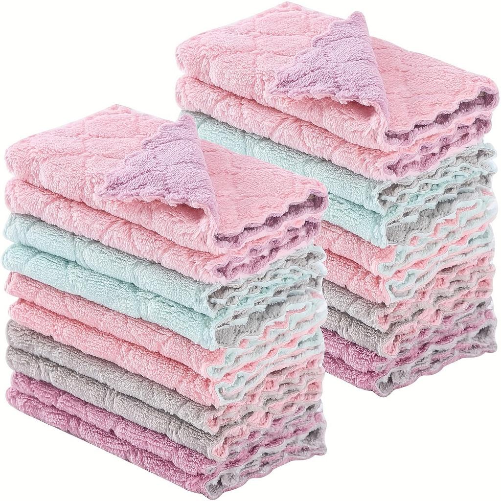 1pcs Kitchen Towels And Dishcloths Rag Set 9.4in*5.5in Small Dish Towels For Washing Dishes Dish Rags For Everyday Cooking Baking-Random Color