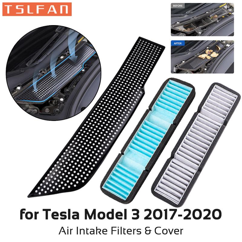 Air Intake Filters for Tesla Model 3 2017-2020 Grille Cover Inlet Vent Protector Internal External Flow Protection Accessories