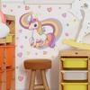 Cute Unicorn Rainbow Wall Sticker Kids Room Bedroom Wall Decoration Self-Adhesive Wall Art