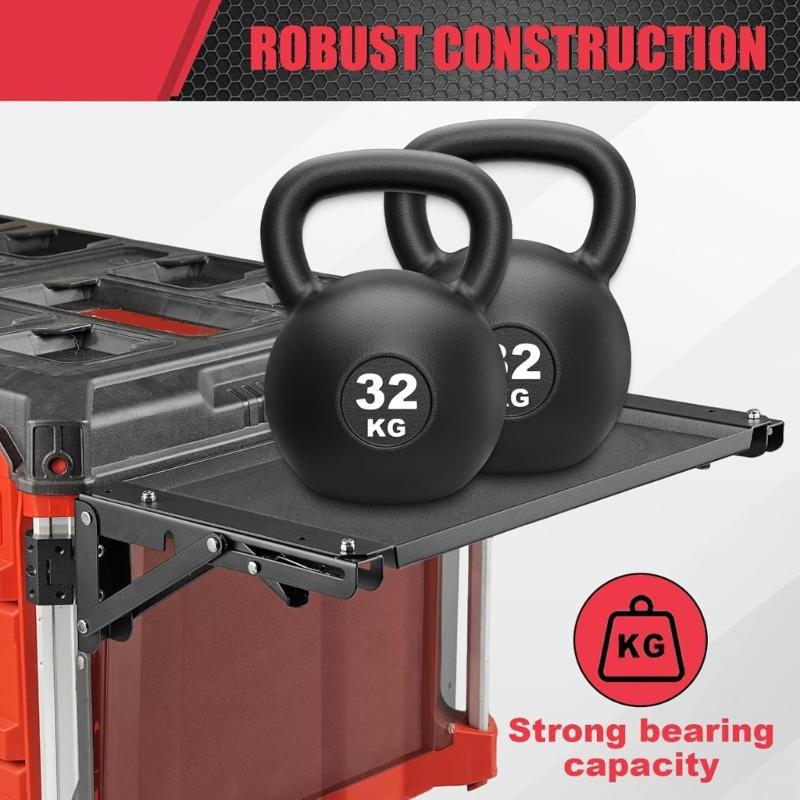 Рабочее место с креплением для инструментов, с магнитным лотком, складная алюминиевая конструкция, столешница, механизм быстрого освобождения для ремонта