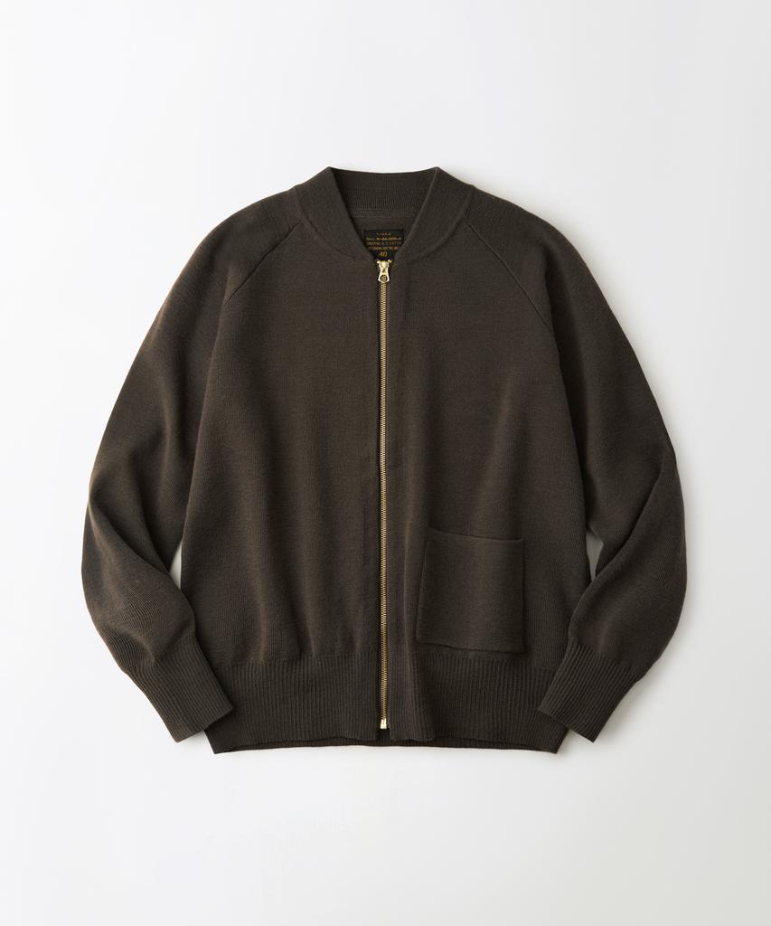 OUTSTANDING Usaaf Type C-2 Wool Sweater_Khaki Brown