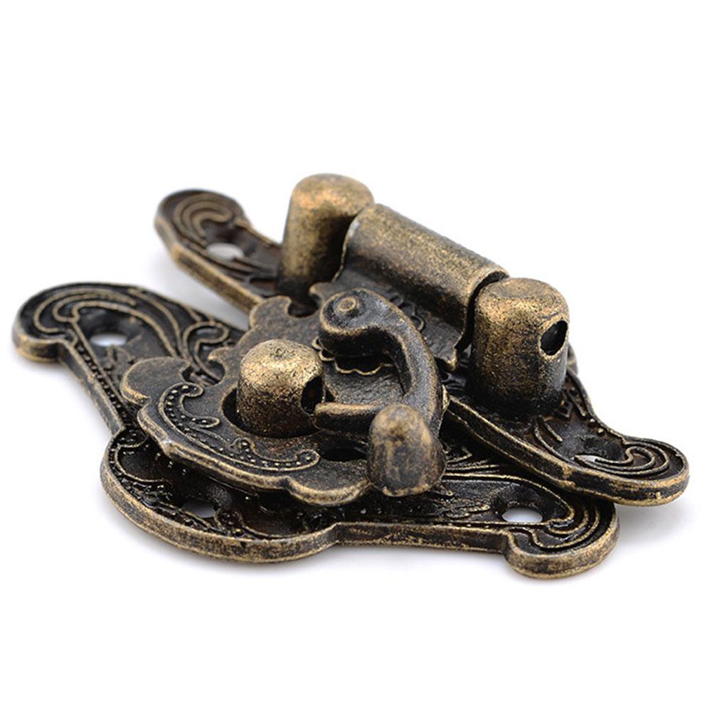 4 шт. антикварные бронзовые ювелирные деревянные шкатулки защелки ящики защелки декоративные чемоданы защелка защелка застежка фурнитура аксессуары