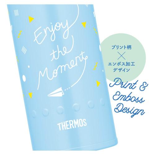 Thermos Vacuum Insulated Portable Mug, 400ml, Blue and White, JNR-401 BLWH