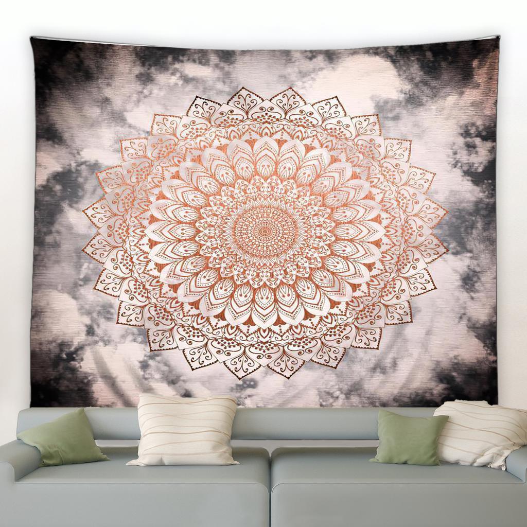 Геометрический богемный мандала цветок гобелен современная мода для дома гостиная общежитие украшение настенный коврик для пикника гобелен
