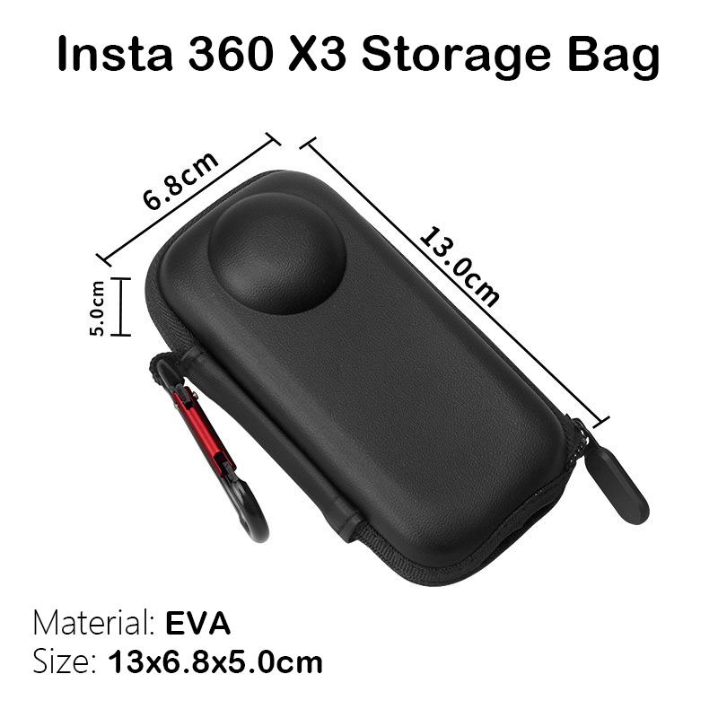 1 шт. для Insta360 X3 Mini чехол для хранения портативный защитный чехол PU экран и объектив закаленное стекло защитная пленка силиконовый чехол рамка