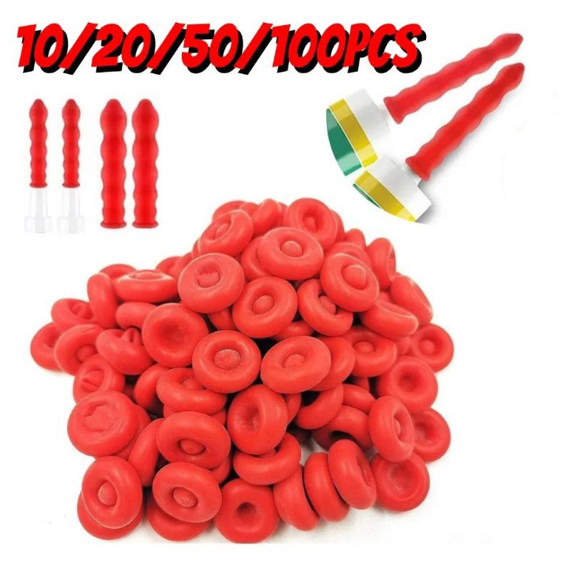 Caulk Cap Glass Glue Tip Sealing Cap Barrel Glue Mouth Protective Cover Caulking Gun Nozzles Cap Red Caulk Saving Cap 10-100pcs