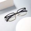 Simple Square Frame Business Style Anti-blue Light Glasses Male and Female Metal Students Myopia Glasses