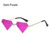 Prom Rave Party Triangle Sunglasses for Women Retro Shades Rimless Sun Glasses Diamond Shaped