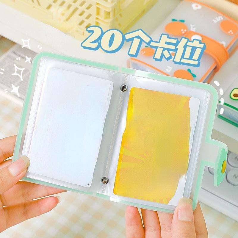 Mini Photo Album 20 Pockets 3 Inch PVC Photocard Holder Women ID Credit Card Binder Desk Accessories Organizer
