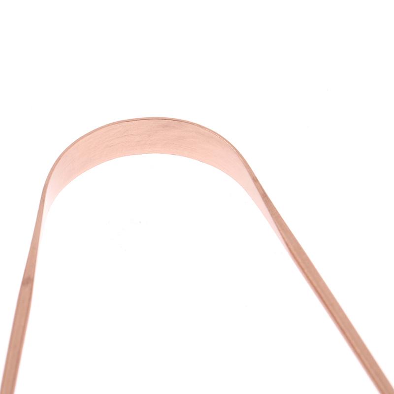 Чистый медный скребок для языка, толстый аюрведический гигиенический уход за полостью рта