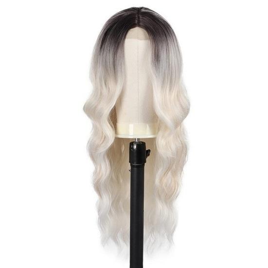 Женский парик, высокотемпературная проволока, вьющийся длинный парик, модный естественный вид, женский парик с градиентом волос для наряда