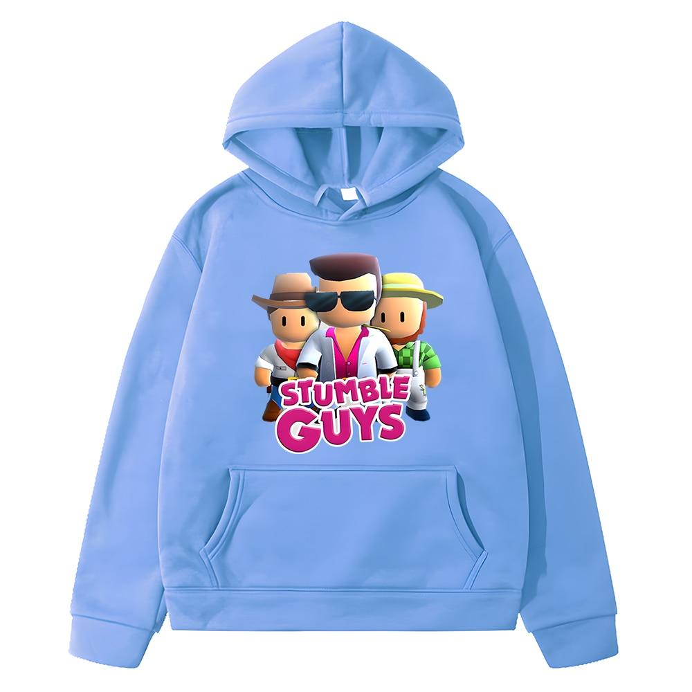 Детские толстовки с капюшоном Stumble Guys, толстовки с капюшоном в стиле аниме, осенний пуловер, флисовая одежда y2k sudadera для мальчиков, детская одежда, толстовки для девочек