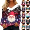 Long Sleeve Shirts For Women Cute Tops Christmas Prints Tees Blouses Casual Plus Size Basic Tops Pullover