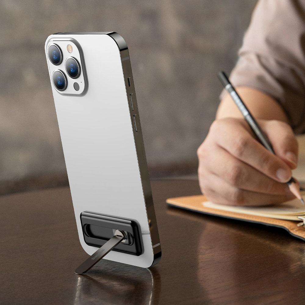 Baseus Black Foldable Phone Holder Stand - Self-Adhesive, Model LUXZ000001
