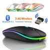 2.4G Wireless Bluetooth 5.0  Mouse RGB LED Lights Silence Smart Sleep Mouse for Laptop Computer Gaming Mouse Optical Mouse USB Rechargeable
