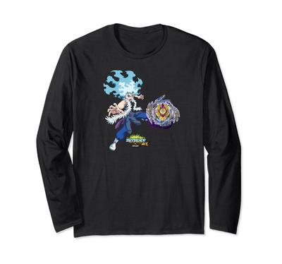 Beyblade Burst Sparking Замок Сирасаги Луи и Ярость Лонгинус Футболка с длинным рукавом