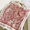 Small Square Scarf Letter Printed Silk Scarf Women's High Definition Thin Hair Tie Bags Tie Bags Commuting Career Accessories Neckerchiefs